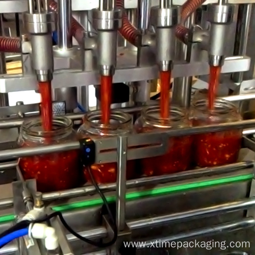 Automatic piston filling machine for ketchup jam sauce